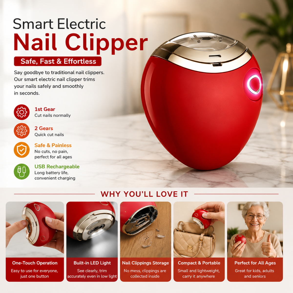 Portable Electric Nail Clipper | مقلم أظافر كهربائي محمول