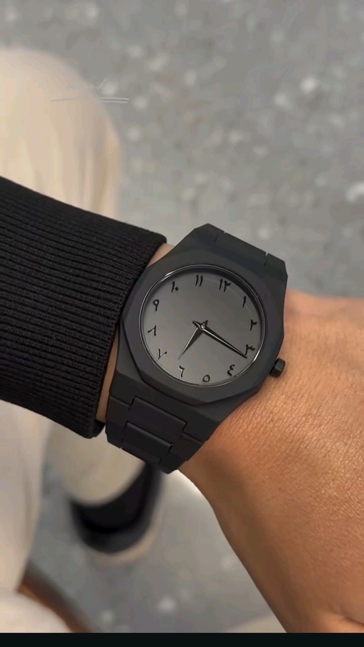 Luxury Arabic Dial Stainless Steel Watch for Men