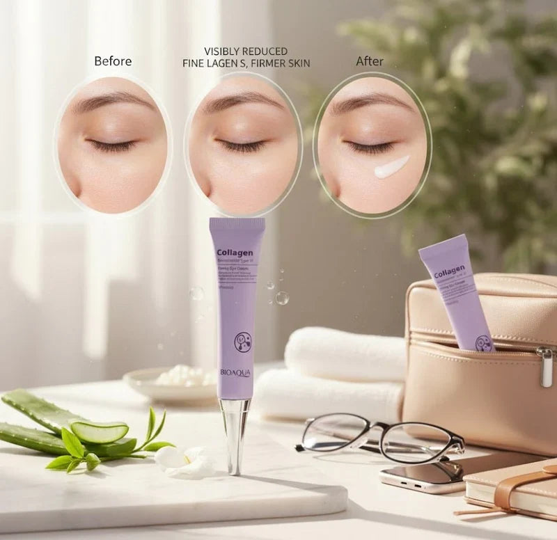 BIOAQUA Type III Collagen Eye Cream – Reduce Dark Circles & Fine Lines 👁️