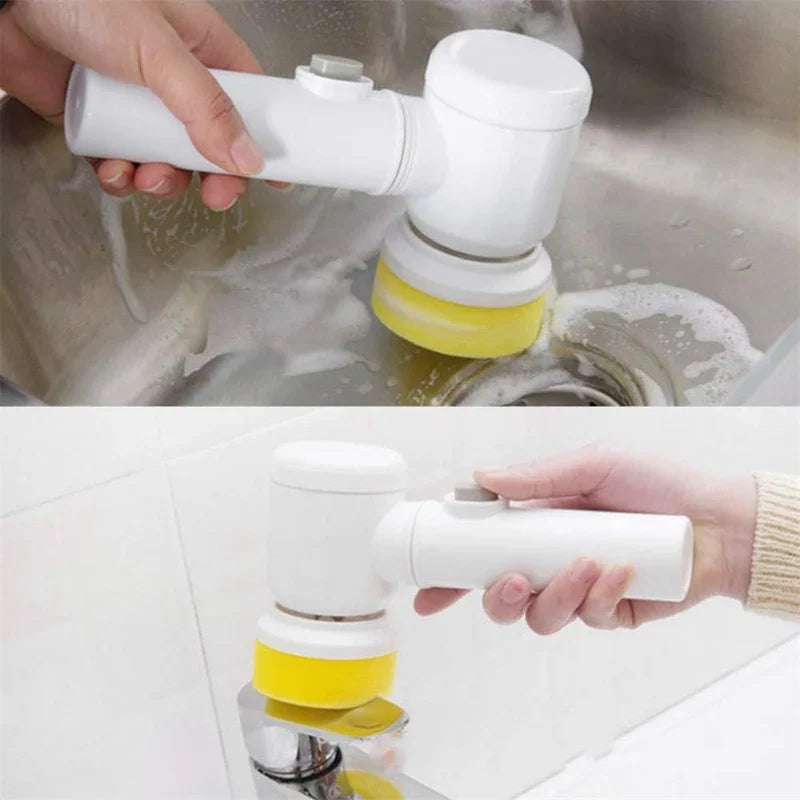 Cleaning Magic Electric Brush (5-in-1) – Multi-Purpose Power Scrubber ✨