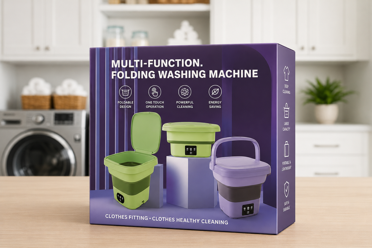Foldable Mini Laundry Machine | غسالة صغيرة قابلة للطي