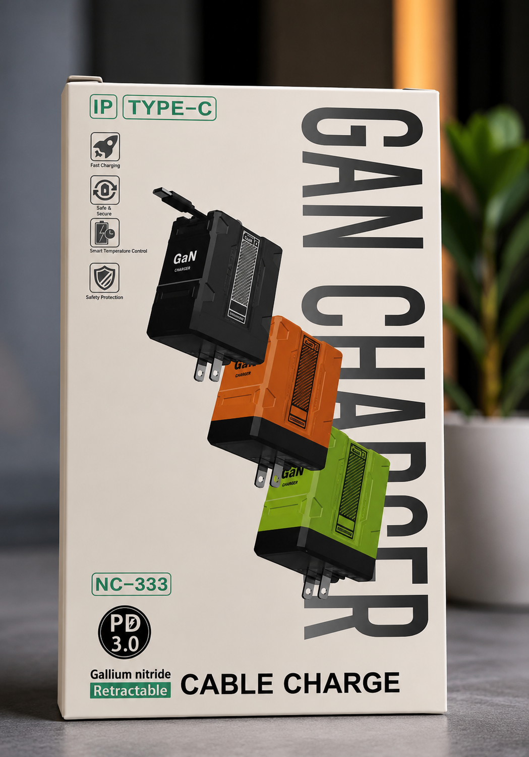 Portable Gan Flash Fast Charger | شاحن سريع محمول GaN