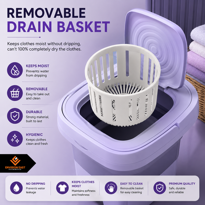 Foldable Mini Laundry Machine | غسالة صغيرة قابلة للطي