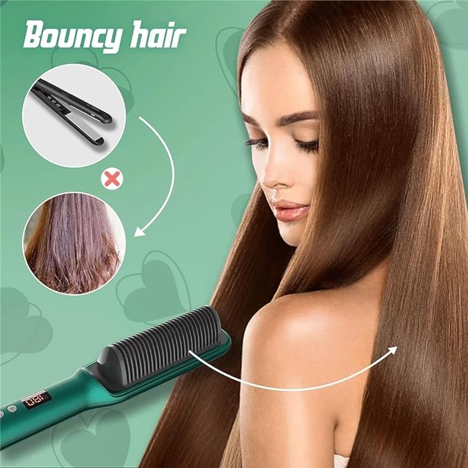 Electric Hair Straightening Brush | Fast Heating Electric