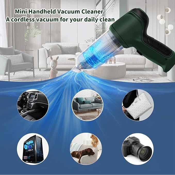 2-in-1 Portable Mini Cordless Handheld Vacuum Cleaner for Car & Home