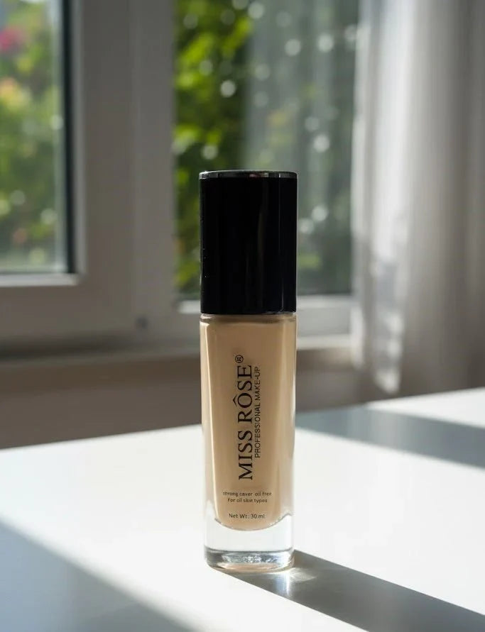 Miss Rose Professional Liquid Foundation – Natural Finish & Long Lasting 💄