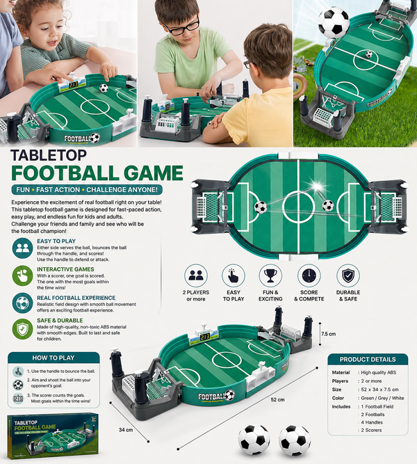 Mini Football Table Game – Foosball Tabletop Set | طاولة كرة قدم مصغرة