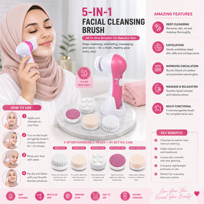 5-in-1 Beauty Care Massager | جهاز تدليك وعناية بالبشرة 5 في 1