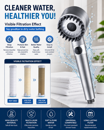 3 Modes Shower Head – High Pressure Adjustable Shower Head | رأس دش بـ 3 أوضاع