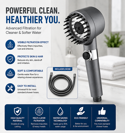 3 Modes Shower Head – High Pressure Adjustable Shower Head | رأس دش بـ 3 أوضاع