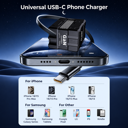 Portable Gan Flash Fast Charger | شاحن سريع محمول GaN