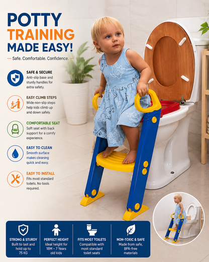 Children Toilet Ladder – Kids Potty Training Step Stool | سلم مرحاض للأطفال