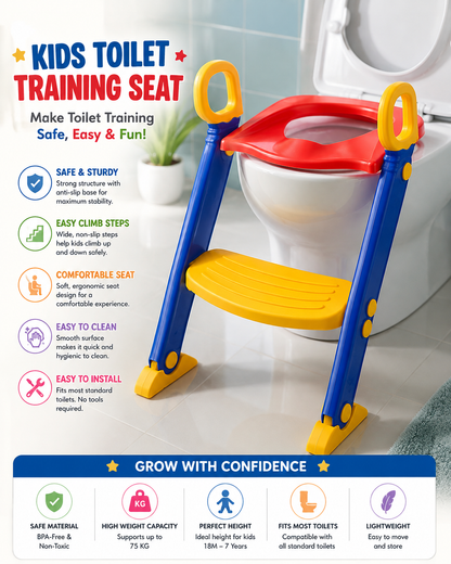 Children Toilet Ladder – Kids Potty Training Step Stool | سلم مرحاض للأطفال