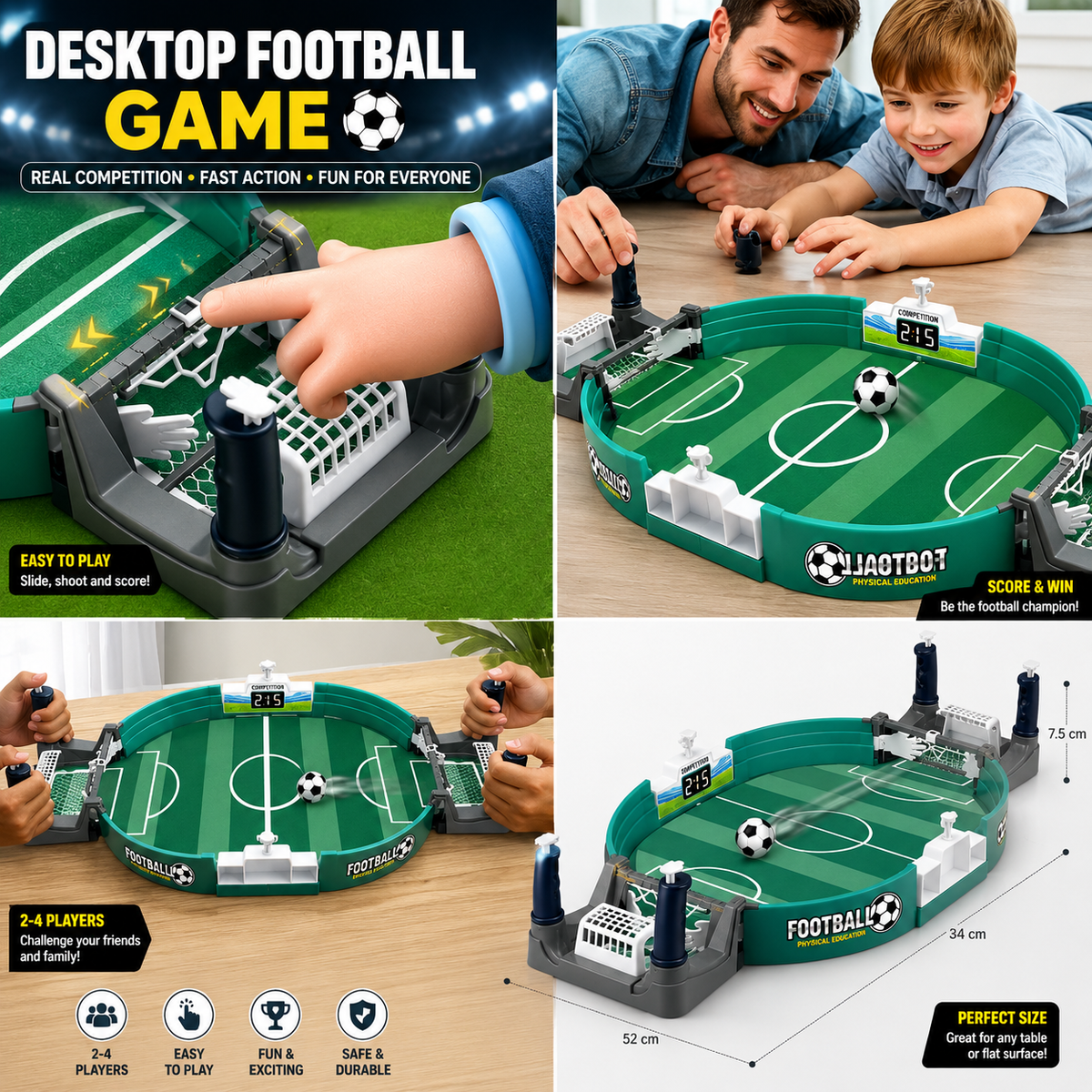 Mini Football Table Game – Foosball Tabletop Set | طاولة كرة قدم مصغرة