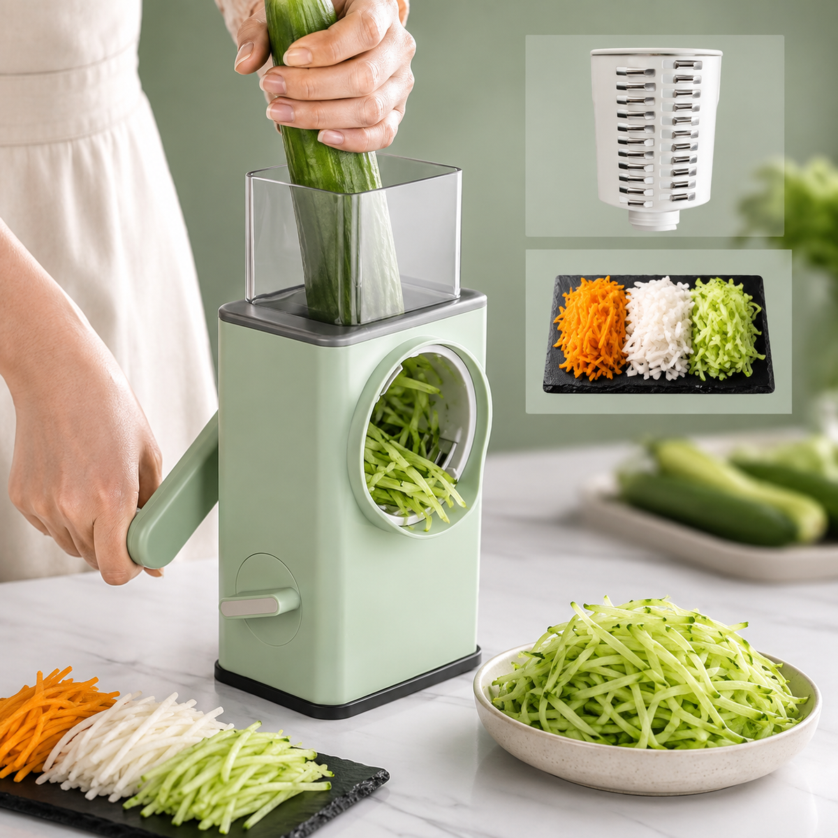 Stainless Steel Vegetable Cutter | مقطعة خضروات من الستانلس ستيل